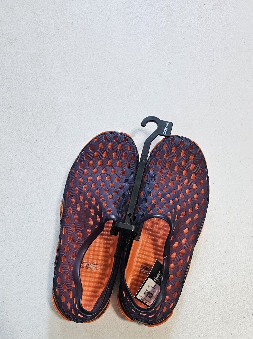 Men's Navy and Orange Slip-On Water Shoes